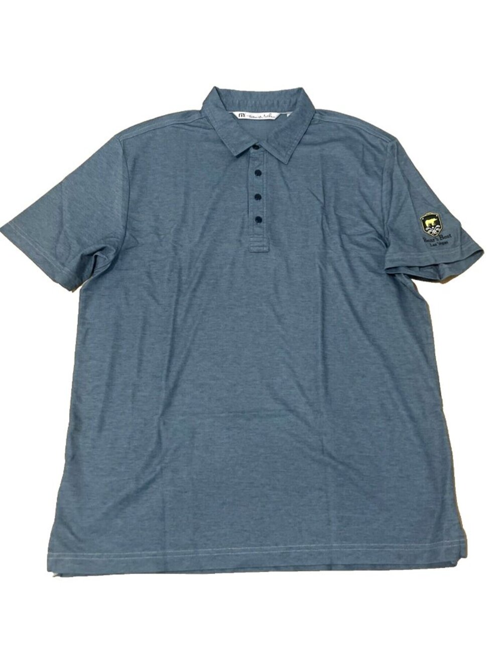 Travis Mathew Polo Golf Light Blue SS Pima Cotton Shirt Mens Size XL